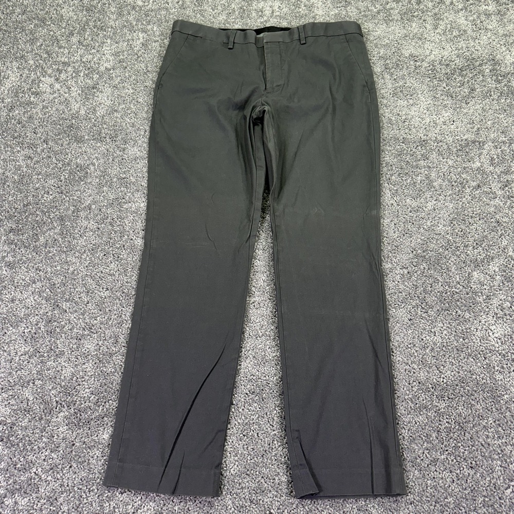 Express Dress Pants Mens 34x32 Gray Innovator Flat Front Business City Casual